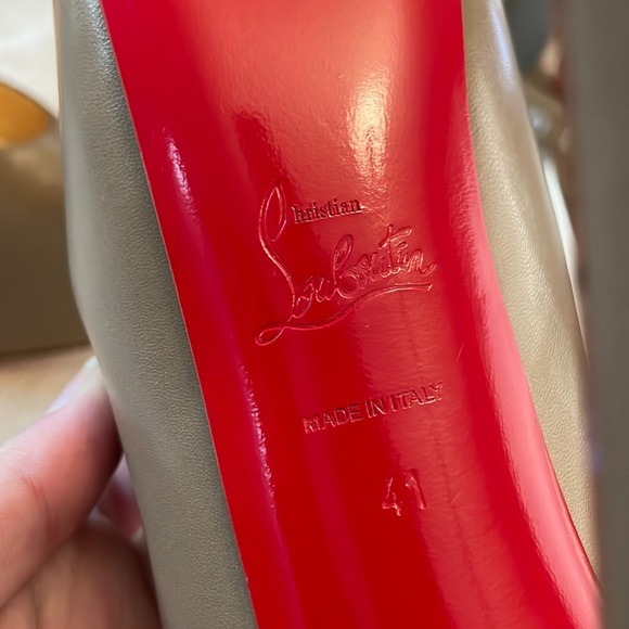 Louboutin Daffodile 160MM Grege Kid Leather - 41 - Picture 9 of 9